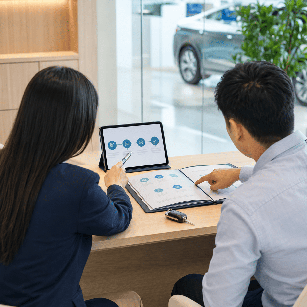 Consultant advising a client
