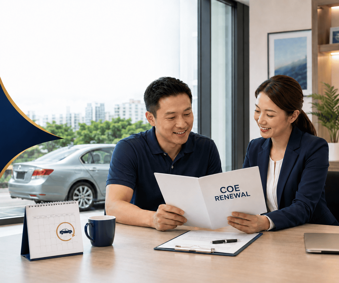 Accord Motoring consultants with a client